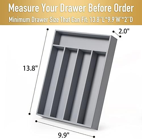 Besilord Bamboo Silverware Holder