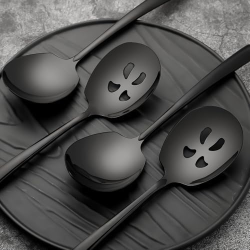 Serving Spoons Set 9.14 Inch Slotted Spoon Serving Spoon Stainless Steel