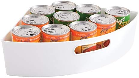 iDesign Recycled Plastic 1/4 Wedge Lazy Susan Turntable Organizer