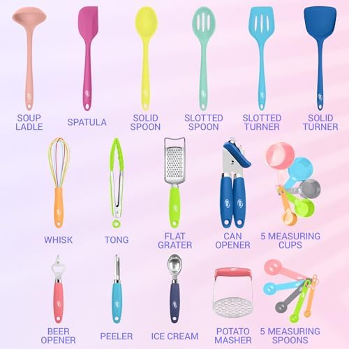 Kaluns 24 Pcs Silicone Cooking Utensils Set