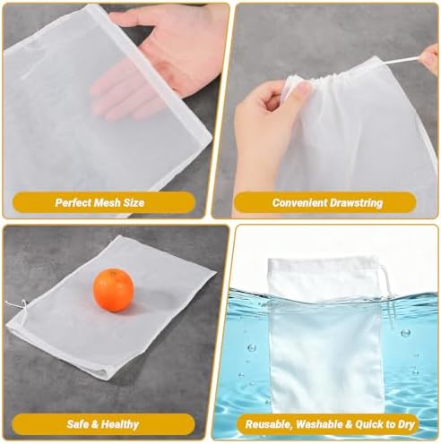 Ultra Fine Mesh Strainer with Handle, Plastic Strainers Fine Mesh, 9.5x14.2"