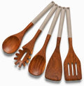 DI ORO Wooden Kitchen Utensil Set