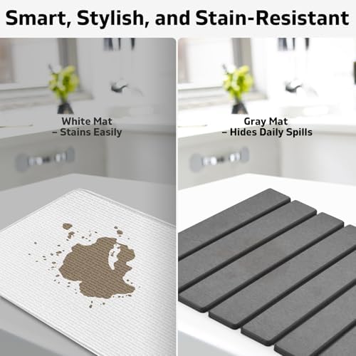 Large Stone Dish Drying Mat for Kitchen Counter – 24"×16 " Foldable Super