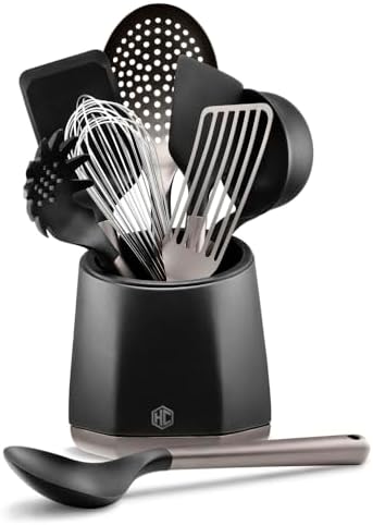 HexClad 9-Piece Kitchen Utensil Set, Heat-Resistant to 450°F