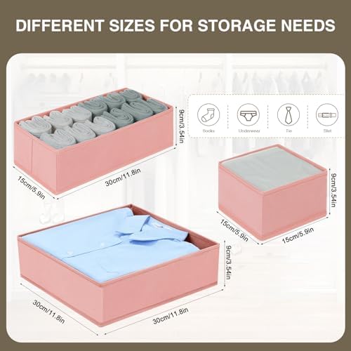 DIMJ Fabric Drawer Organizer Bins