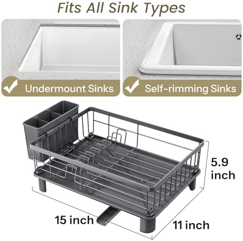 SNTD Dish Drying Rack for Small Kitchen Counter