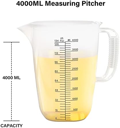 Luvan 1 Gallon Measuring Pitcher, Large Measuring Cup