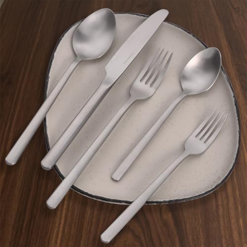 KINGSTONE 40 Piece Silverware Set, Flatware Set