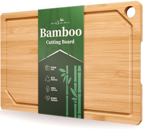 Kitsure Bamboo Cutting Board for Kitchen