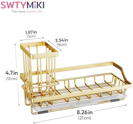 SWTYMIKI Sink Caddy Kitchen Sink Organizer
