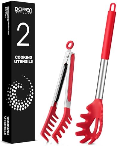 Silicone Spaghetti Spoon and Pasta Tong, Server Fork