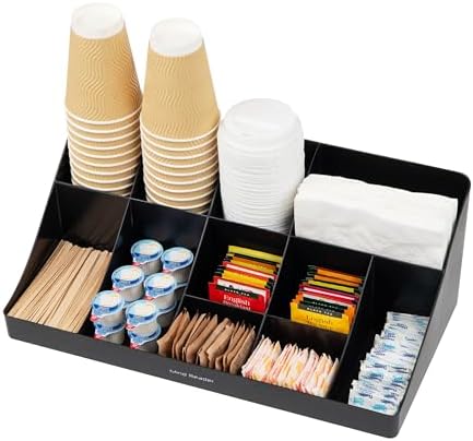 Mind Reader Cup and Condiment Station, Countertop Organizer, Coffee Bar