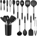 E-far 14-PCS Silicone Cooking Utensils Set, Kitchen Utensils Set w/Holder