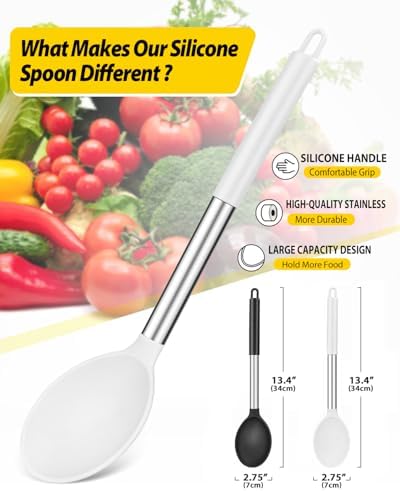 BUNDLEPRO Silicone Cooking Spoons