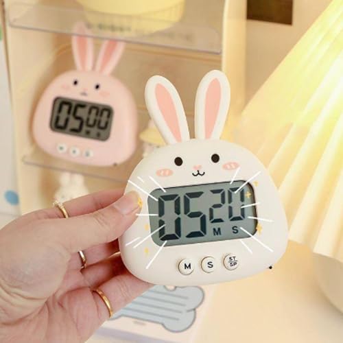 Magnetic Timer for Fridge, Cute Bunny Digital Kitchen Timer