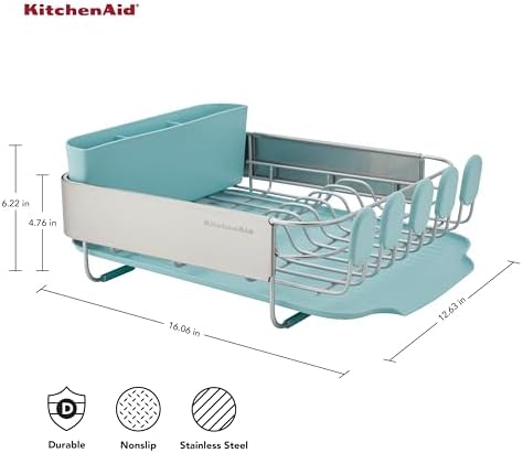 KitchenAid Compact Space Saving Rust Resistant Dish Rack