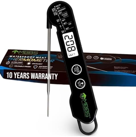 Instant Read Meat Thermometer for Cooking | IP67 Waterproof | Ultra Fast |