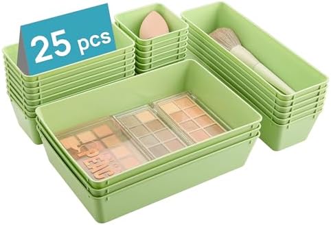 Vtopmart 25 Pack Plastic Drawer Organizers