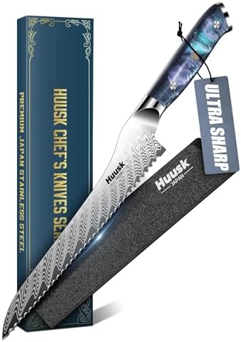 Huusk Serrated Bread Knife 8", Sourdough Bread Knife, Gift