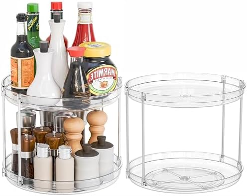 2 Pack 2 Tier Lazy Susan Spice Rack