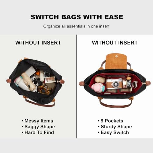 Purse Organizer Insert for Longchamp S, Felt Anti-Sag