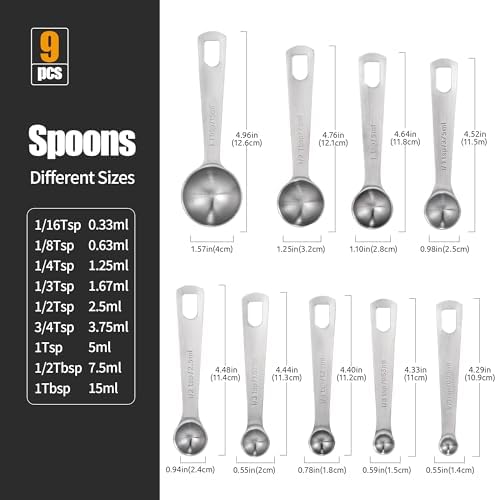 Doosu 18/8 Stainless Steel Measuring Spoons