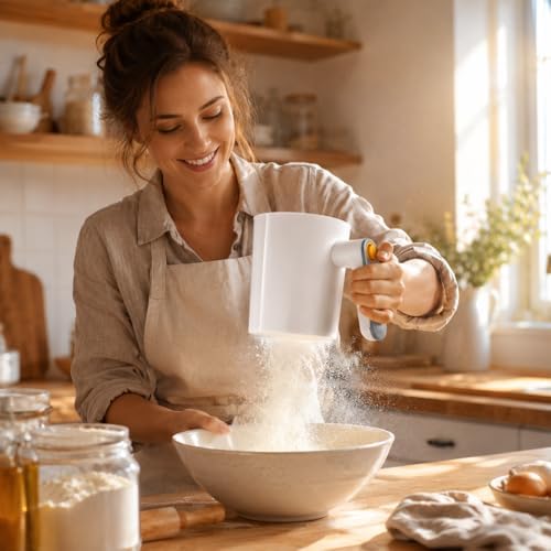 STOBAZA Electric Flour Sifter Battery Operated Handheld Baking Tool