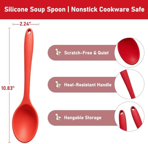 2-Pack Silicone Cooking Spoons