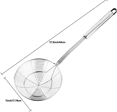 Tenta tenta kitchen Solid Stainless Steel Spider Strainer Skimmer Ladle