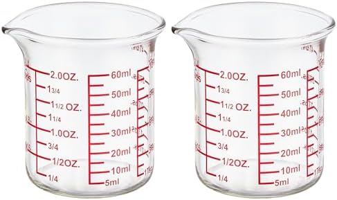 Ackers BORO3.3 2 oz Glass Measuring Cups