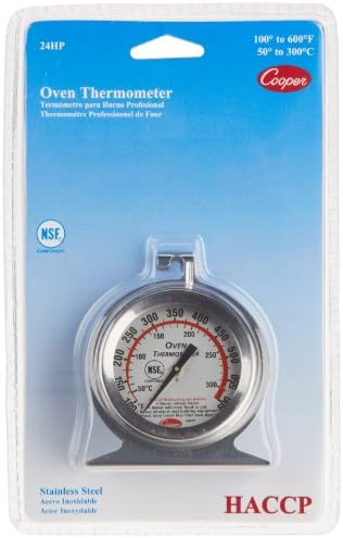 Cooper-Atkins 24HP-01-1 Stainless Steel Bi-Metal Oven Thermometer, 100 to 600