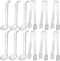 12 pieces 1 oz ladle Set Including 6 Pcs clear small gravy ladle and 6 Pcs