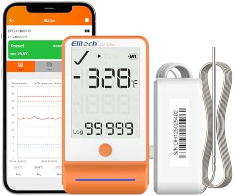 Elitech 5Pack Bluetooth Ultra-Low Temp Data Logger