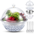 Iced Salad Bowl Large Chilled Serving Bowl 4 Tier Cold Serving Tray Dishes