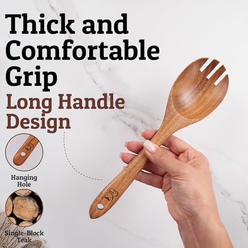PriorityChef Premium Wooden Salad Servers