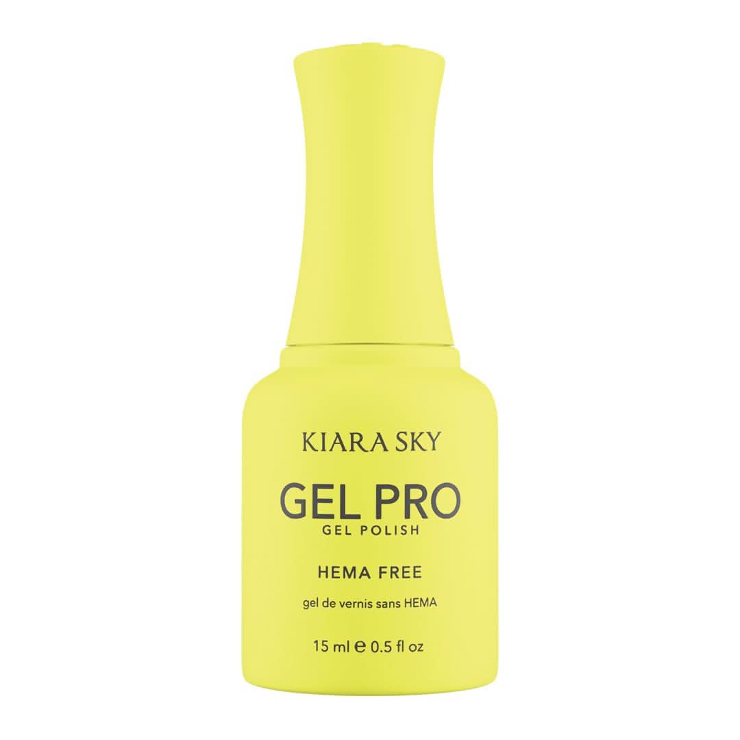 KIARA SKY Pro Hema-Free Gel Nail Polish in bright neon yellow Sour Face color