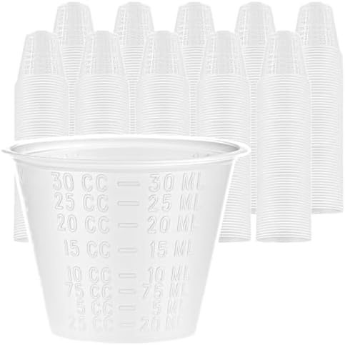 Vakly Plastic Medicine Cups 1 oz Graduated