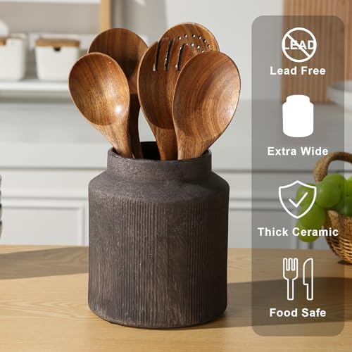 Farmhouse Ceramic Farmhouse Kitchen Utensil Holder