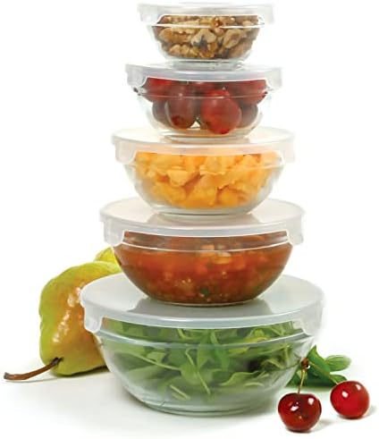 Norpro 10-Piece Nesting Glass Mixing/Storage Bowls