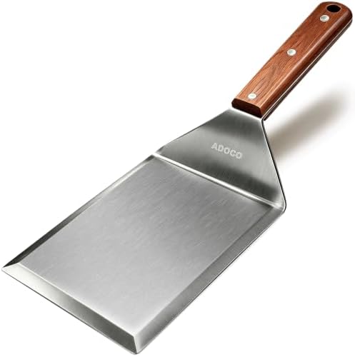 Large Wide Griddle Spatula Burger Turner Grill Tool, Blade 5''x6''