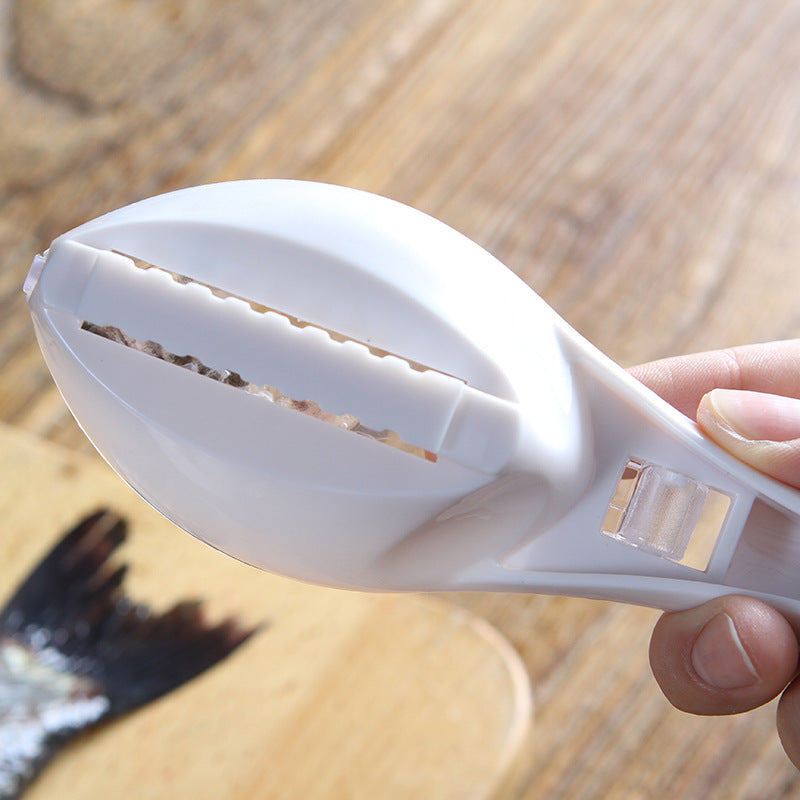 Modern Fish Scaler Scraper Tool with Mess-Free Cover, 20cm Length