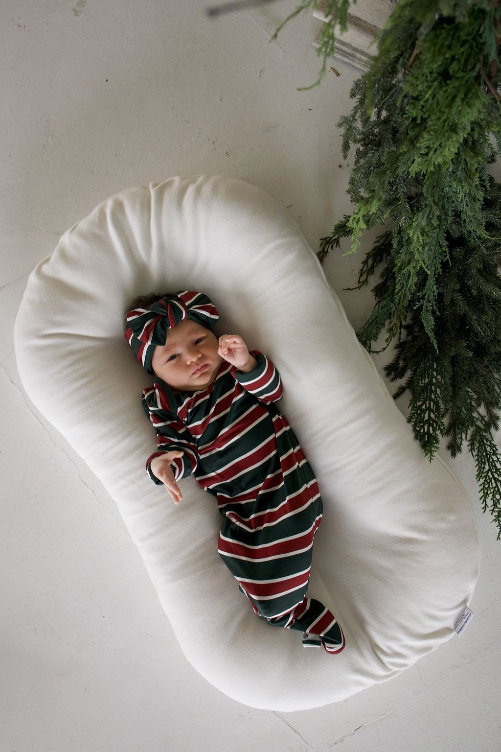 Bamboo Knotted Gown | Holiday Stripe