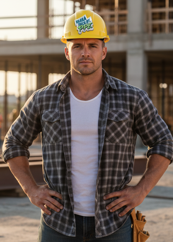 Wanna Touch My PPE Hard Hat Decal