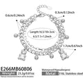 Double Layer Bear Charm Bracelet Stainless Steel Fashion Women Hand Jewelry For Daily Dating Banquet Party Occasions