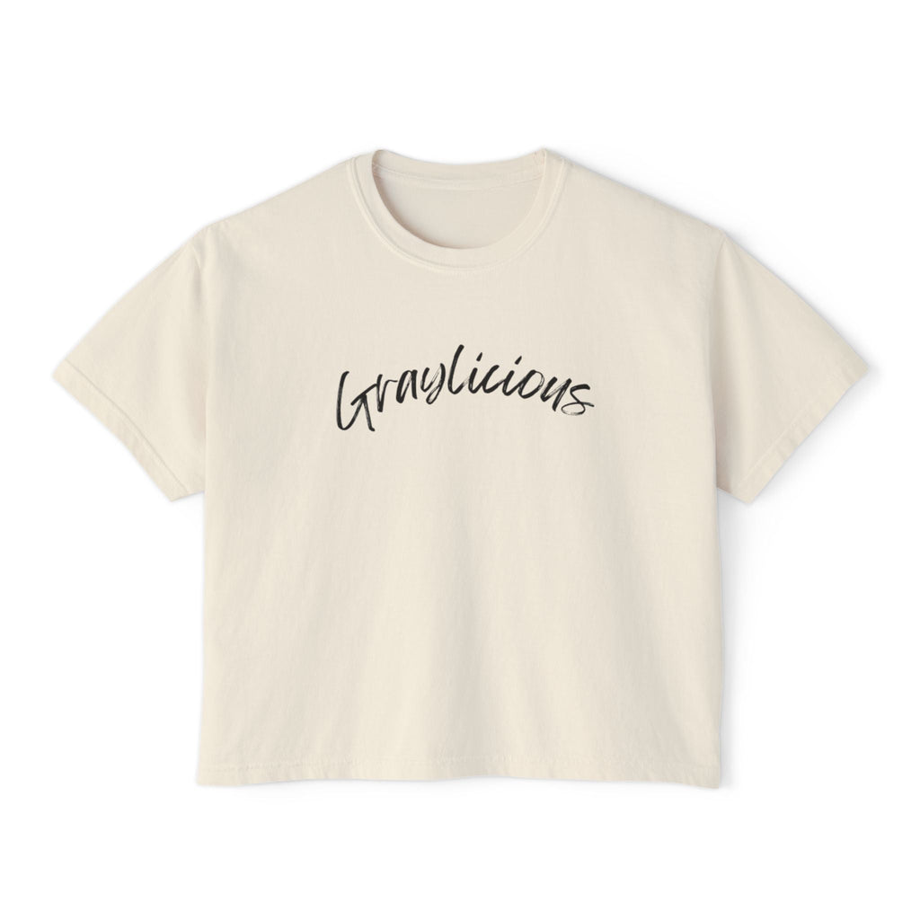 Women's Boxy Cotton Oversized Crewneck Short Sleeve Tee