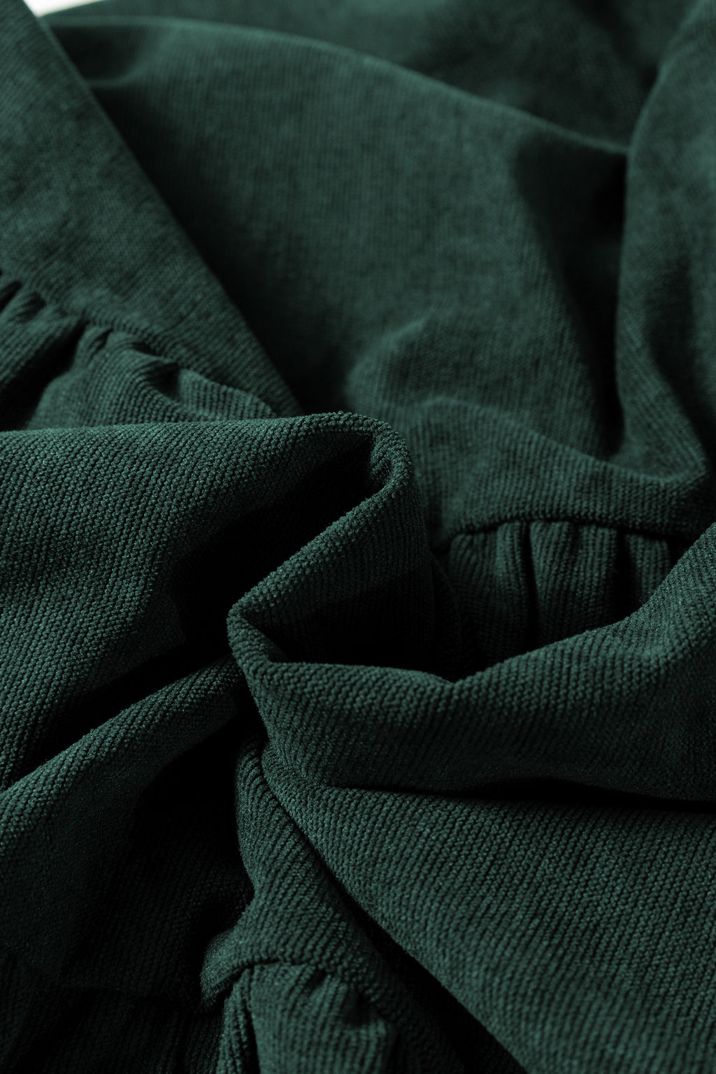 Mist Green Lantern Sleeve Tiered Mini Dress