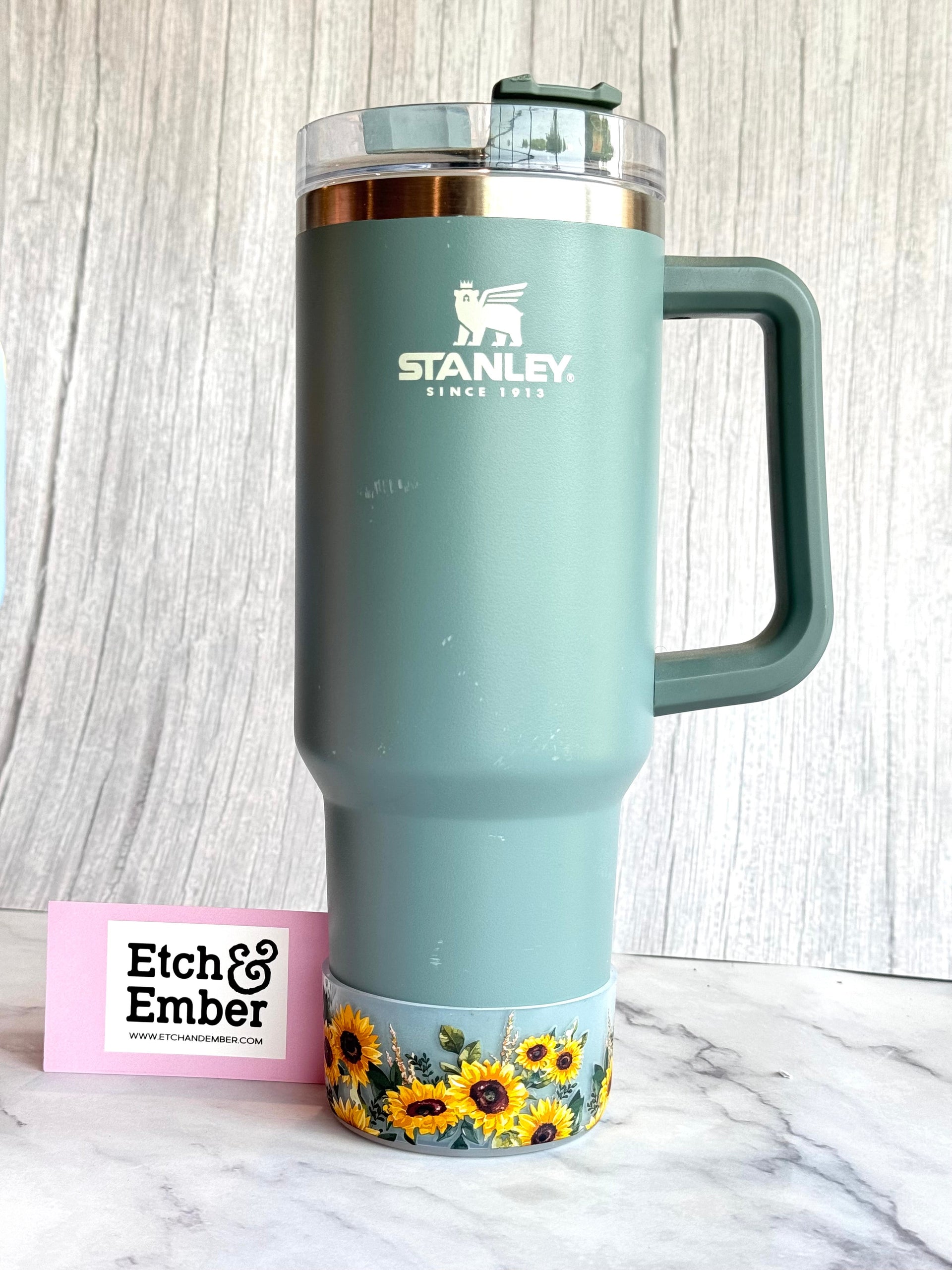 Sunflowers Clear Smooth  Boot   Patent Pending