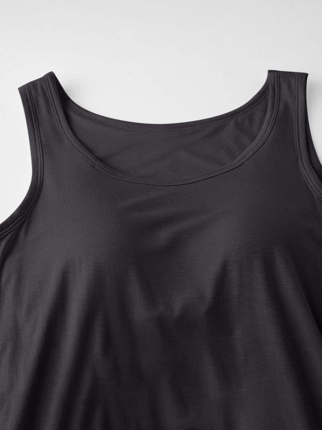 Minimalist Sleeveless Mini Dress with Built-In Bra Support