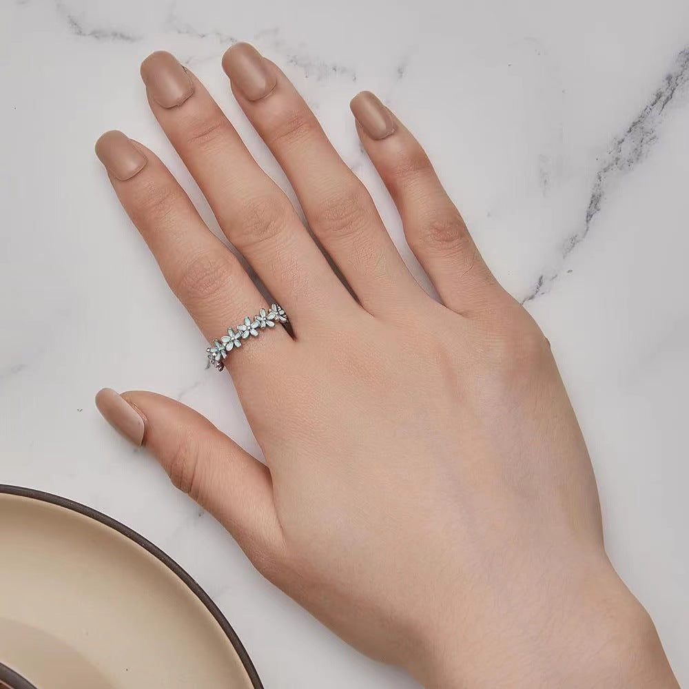 S925 Sterling Silver Sweet And Fresh Flower Ring