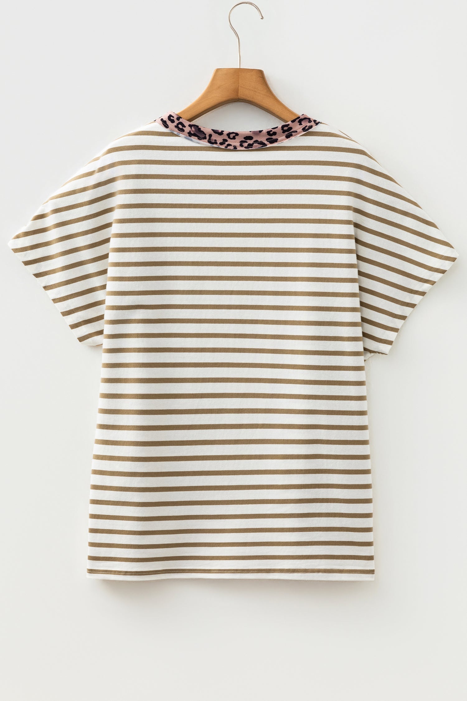 Camilla Loose Patchwork T-Shirt with Leopard Print Details